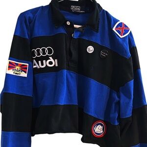 Women’s- Upcycled Ralph Lauren Cutoff Rugby Sz L / XL